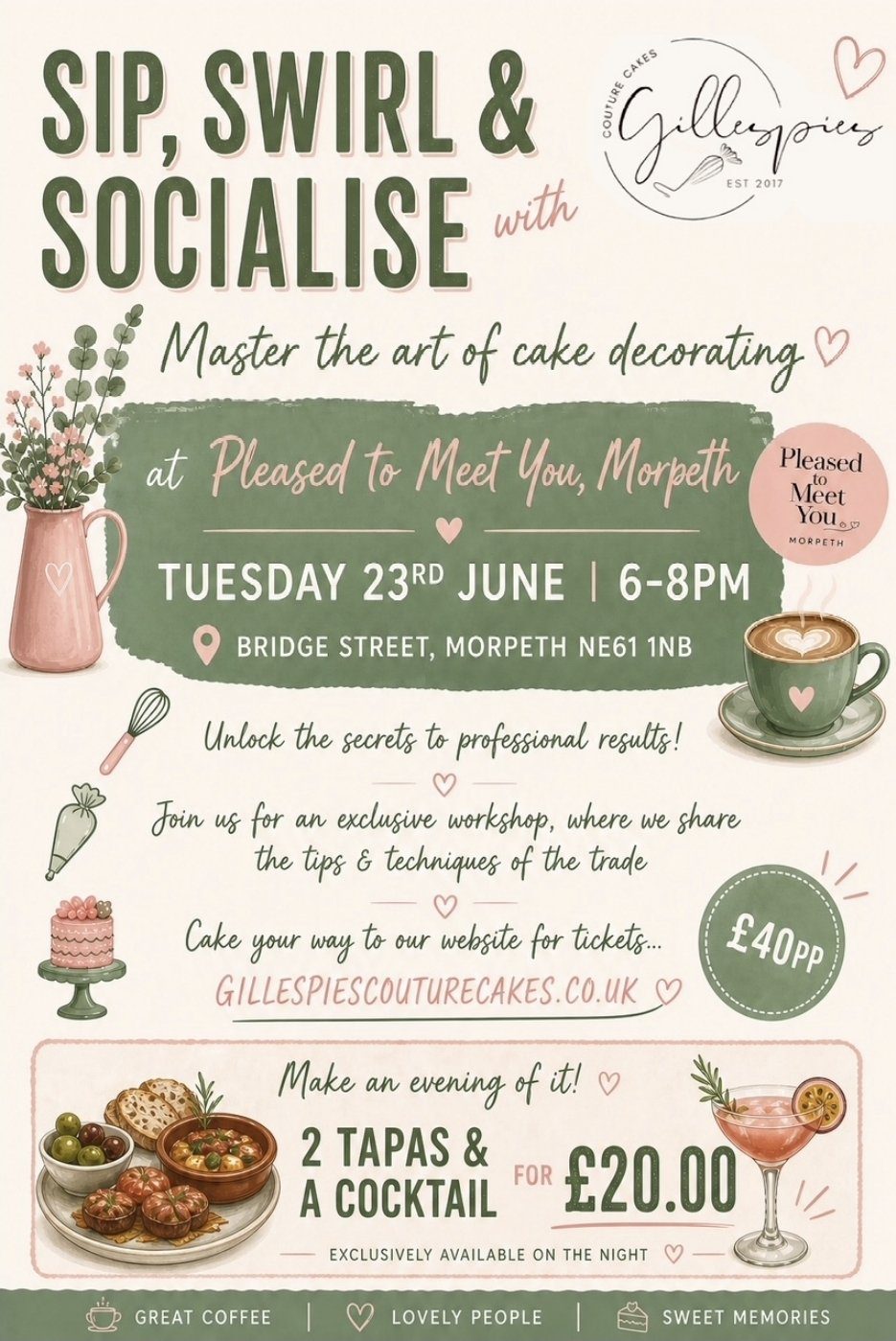 Pleased To Meet You, Morpeth Tue 23rd June