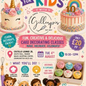 Classes for kids! Tue 4th August 10.30- 12.00pm Coltello Lounge, Cramlington