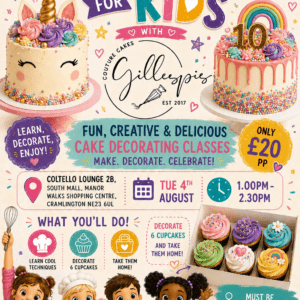 Classes for Kids! Tue 4th August 1.00-2.30pm Coltello Lounge, Cramlington
