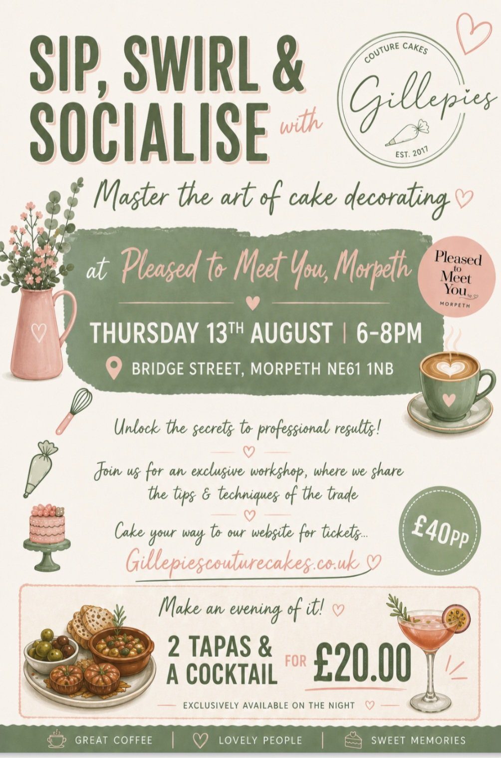 Pleased to Meet You, Morpeth, Thurs 13th August
