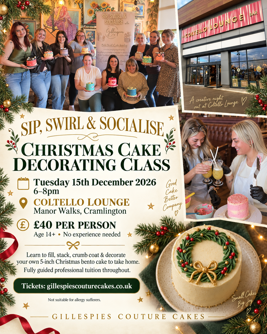 Christmas Cake Decorating Class at Coltello Lounge
